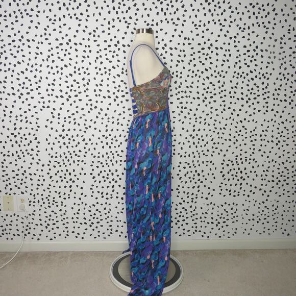 Maaji Longchamp Legacy Mixed Media Caged Back Mesh Maxi Dress - Picture 7 of 10